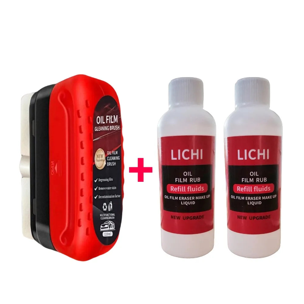 120 ml Auto-Ölfilmreiniger für Windschutzscheibe – Hydrophober Glasreiniger mit Reinigungsbürste