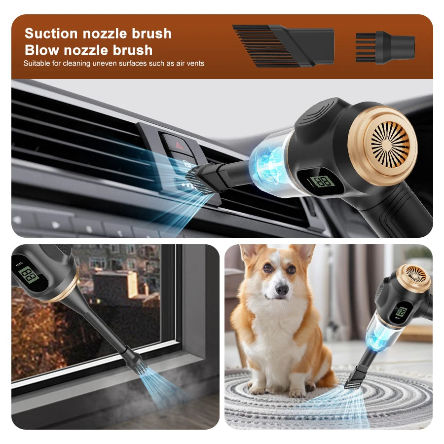 BELIBUY 2-in-1 Autostaubsauger & Gebläse – Tragbar