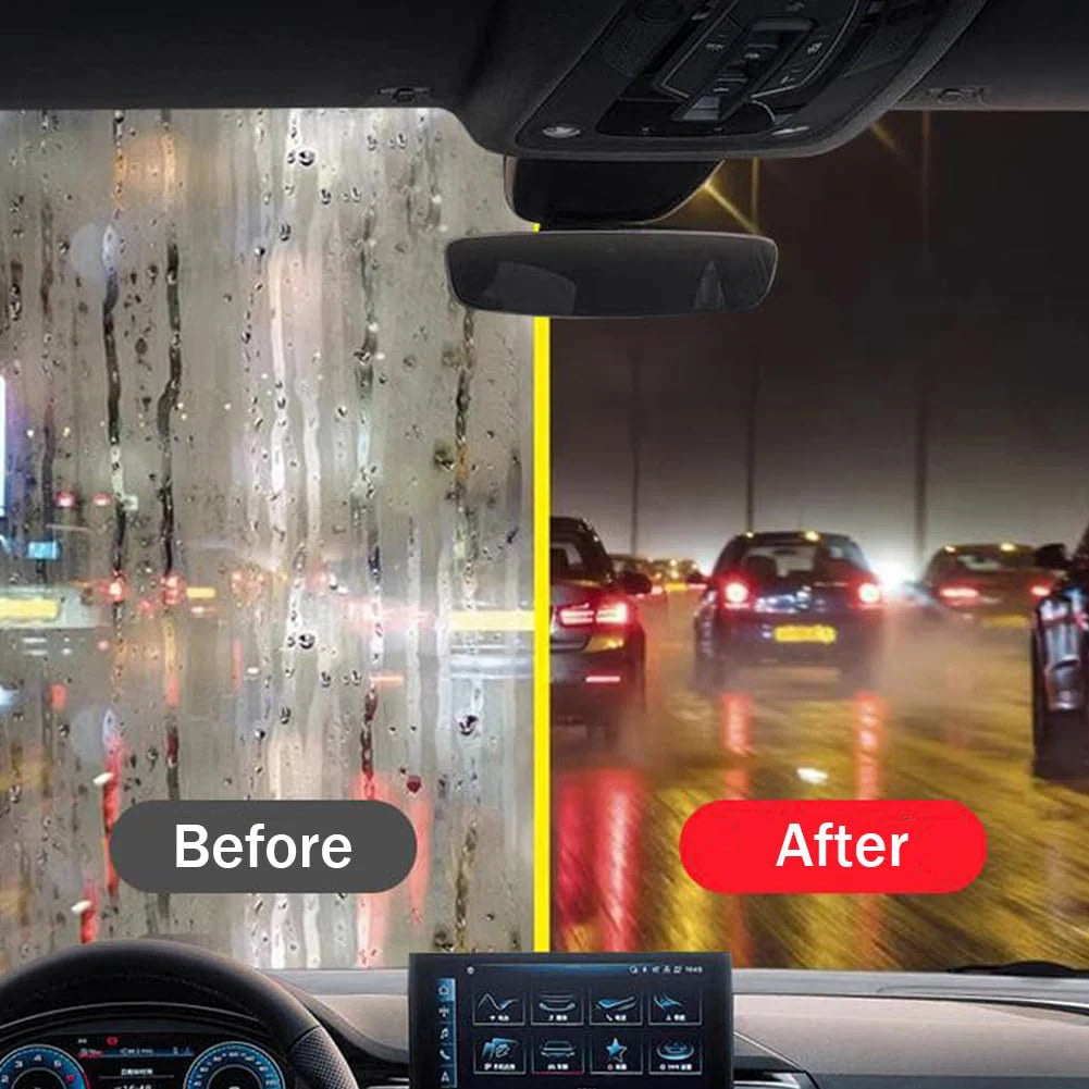 120 ml Auto-Ölfilmreiniger für Windschutzscheibe – Hydrophober Glasreiniger mit Reinigungsbürste